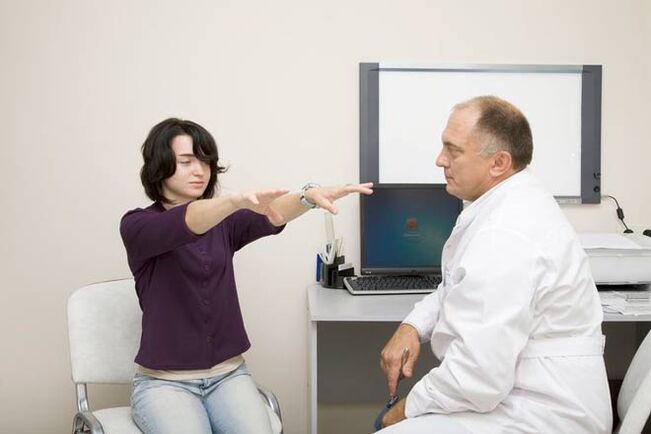 Diagnostic de l'ostéochondrose thoracique par un neurologue. 